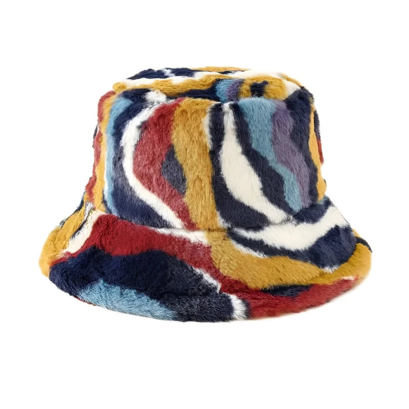 Colourful Fuzzy Bucket Hats