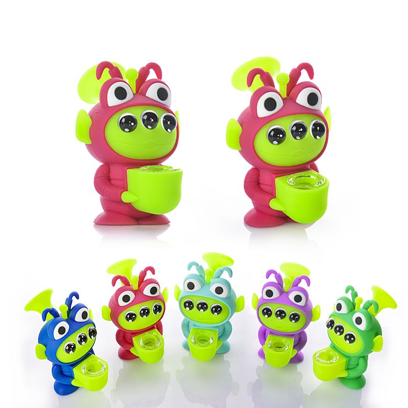 5" Three Eyed Monster Silicone Water Pipe