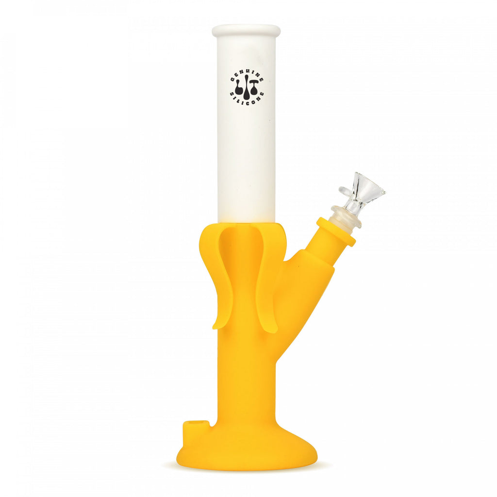 Lit Silicone 12" Banana Water Pipe