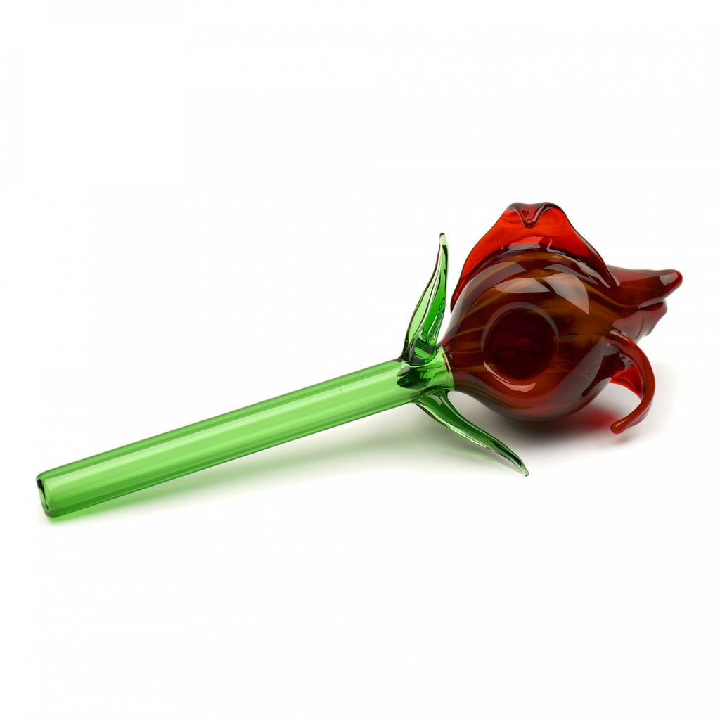 Red Eye Glass Rose Pipes - Mary Jane's Headquarters