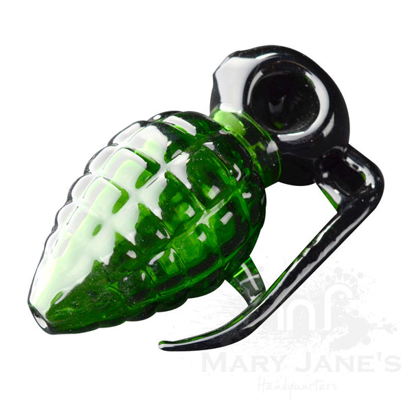 Red Eye Glass Solid Colour Glass Hand Pipe w/ Built-In – Mary Jane's  Headquarters