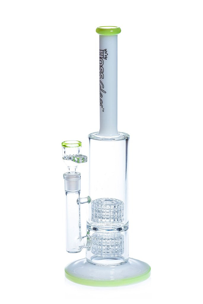 HOSS 14" Tall Double Grid Straight w/ White Top Logo and Base And Accents (limited quantity) - Mary Jane's Headquarters