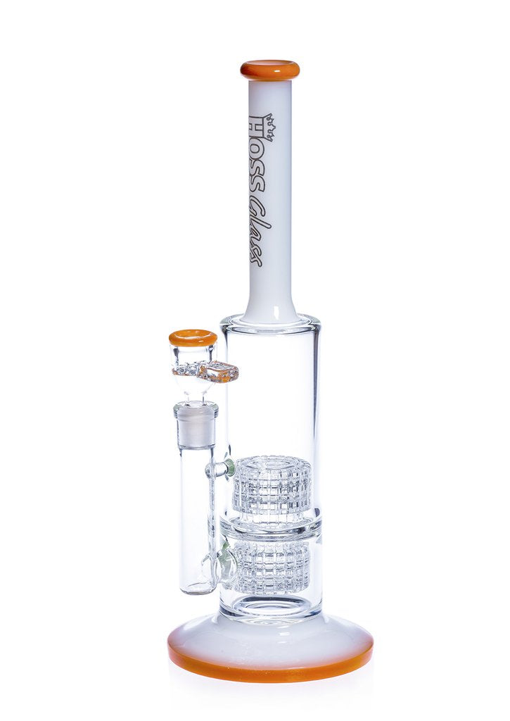 HOSS 14" Tall Double Grid Straight w/ White Top Logo and Base And Accents (limited quantity) - Mary Jane's Headquarters