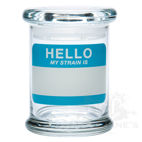 420 Science Clear Glass Pop-Top Jar - Hello Write & Erase - Mary Jane's Headquarters