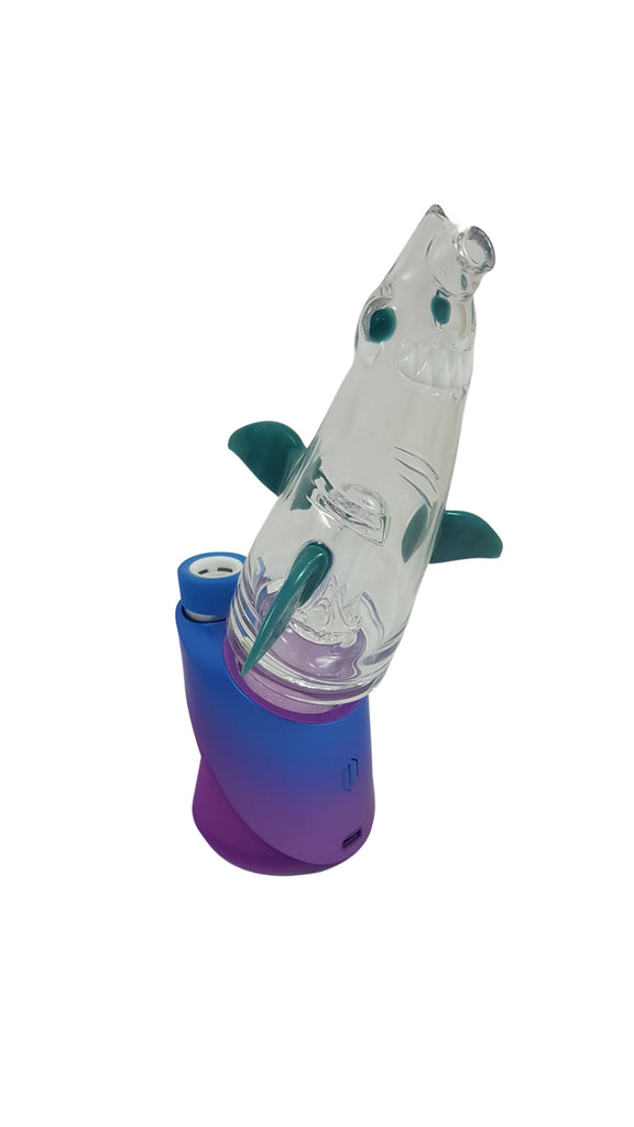 Kahuna Glass Teal Shark Puffco Peak Pro Top
