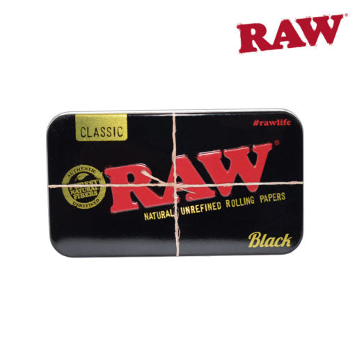 Raw Tin Storage Box - Black