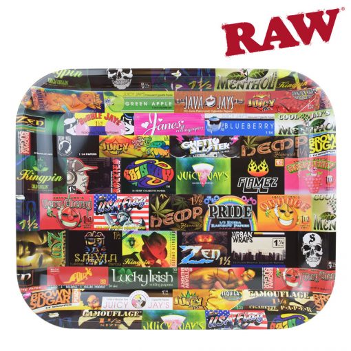 Raw Rolling Paper History 101 Rolling Tray – Large