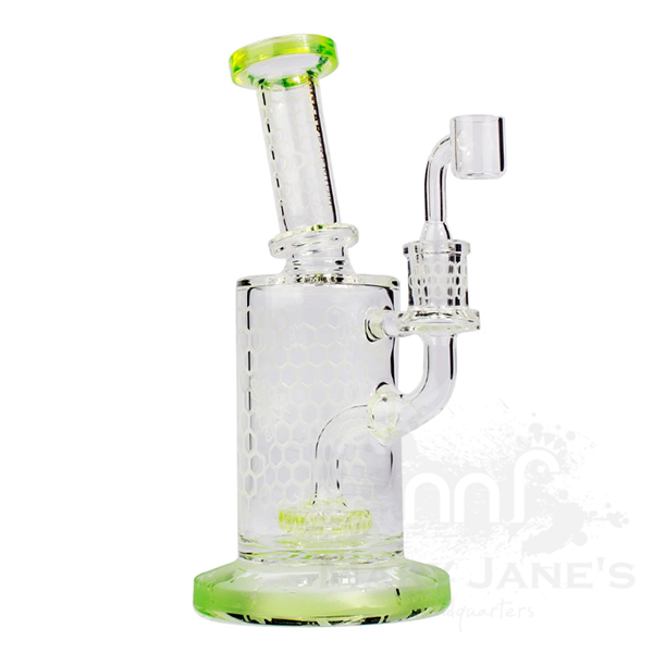 Gear Premium 8" Tall Swarm Concentrate Bubbler Dab Rig-Lime Green