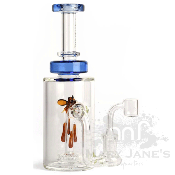 Red Eye Glass 8.5" Apiary Concentrate Dab Rig W/Hornet & UFO Perc-Blue