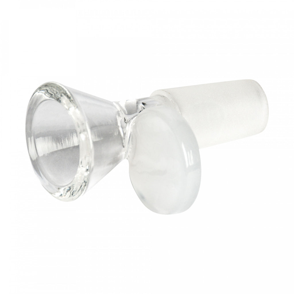 Red Eye Glass 14mm Cone Pull-Out W/ Disc Handle - White