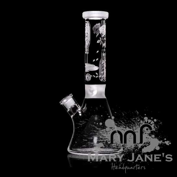 Milkyway Glass 14" Tall 9mm Potion Rose Beaker Bong