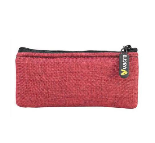 Vatra 6.5" x 3.25" Padded Zipper Pouch - red