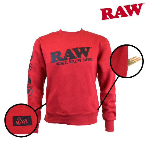 RAW Crew Neck Core Red Sweatshirt