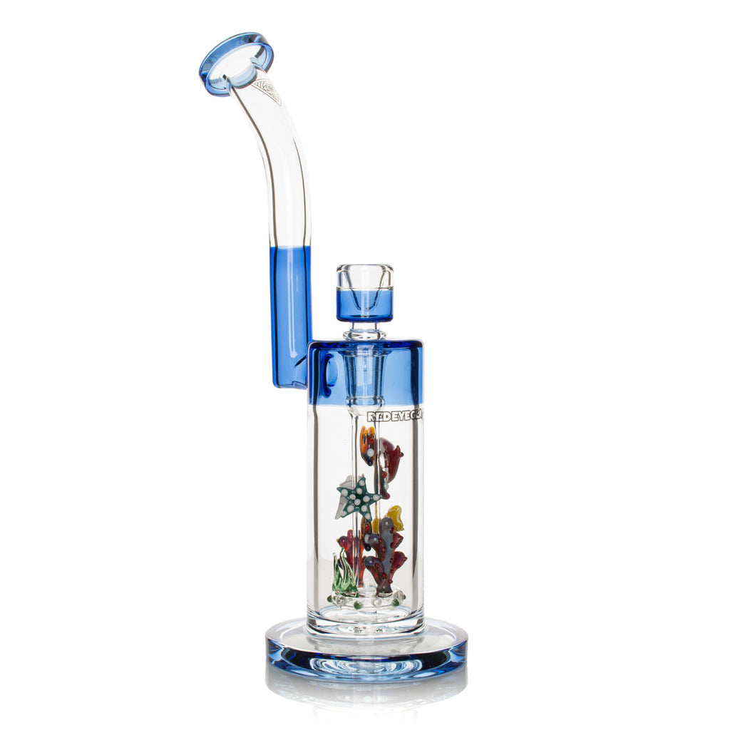 10" Red Eye Glass Sealife Bubbler