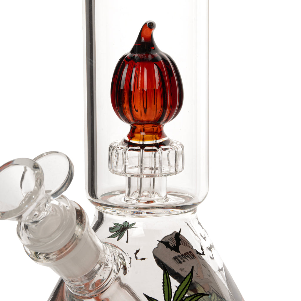 Dual Chamber Jack-O-Lantern Water Pipe 12"