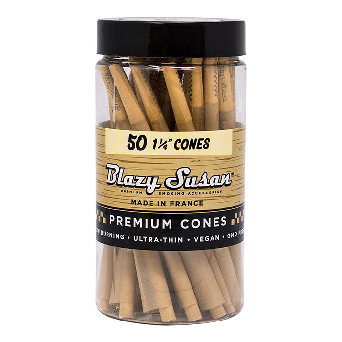 Blazy Susan 1 1/4 Unbleached 84mm Shorty's Pre-Roll Cones 50pk