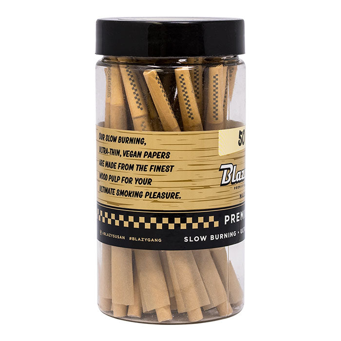 Blazy Susan 1 1/4 Unbleached 84mm Shorty's Pre-Roll Cones 50pk