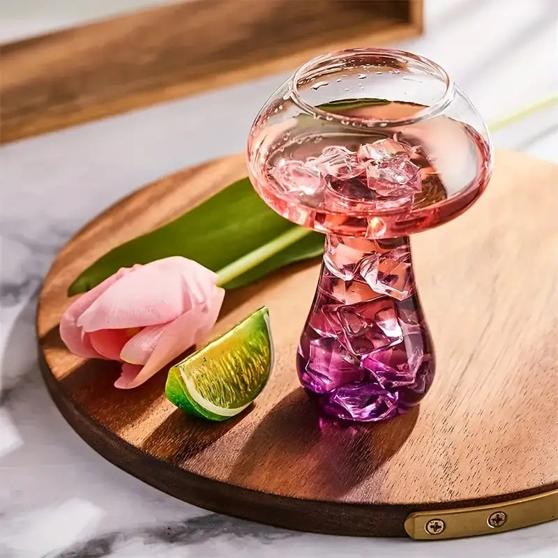 2 Piece Mushroom Shaped Cocktail Glass Set