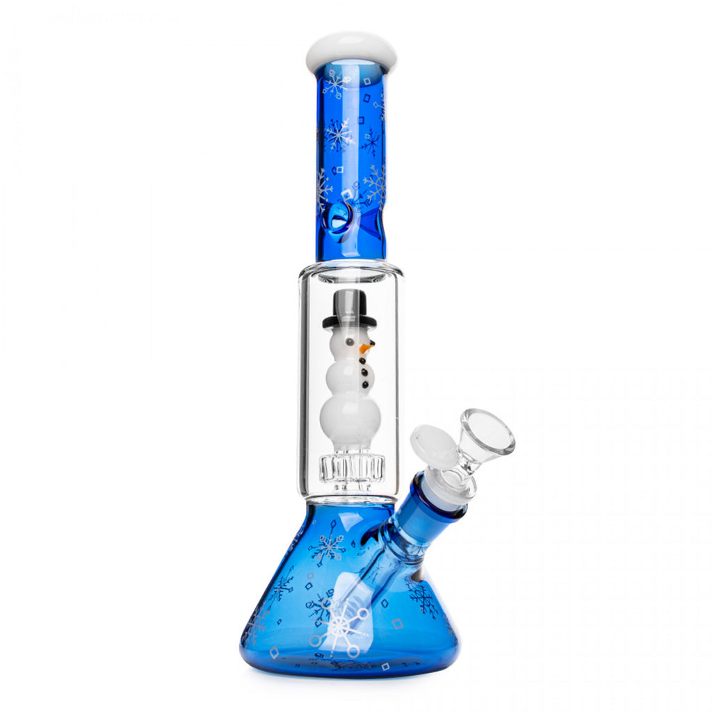 RED EYE GLASS® 12" Snowman Dual Chamber Beaker Base Water Pipe
