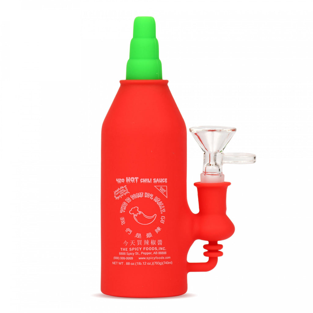 LIT® SILICONE 6.5" Chili Bottle Water Pipe