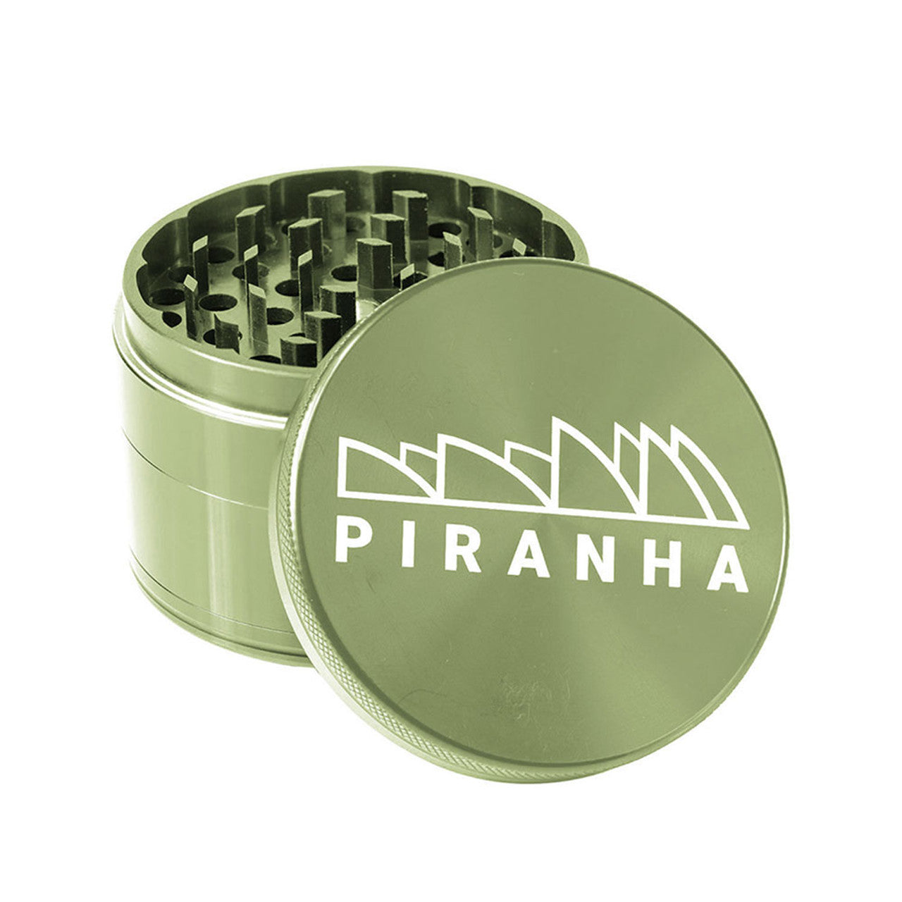 piranha tobacco grinder 2.5" 4-Piece 2 Piece 3.0" Anodized Aluminum