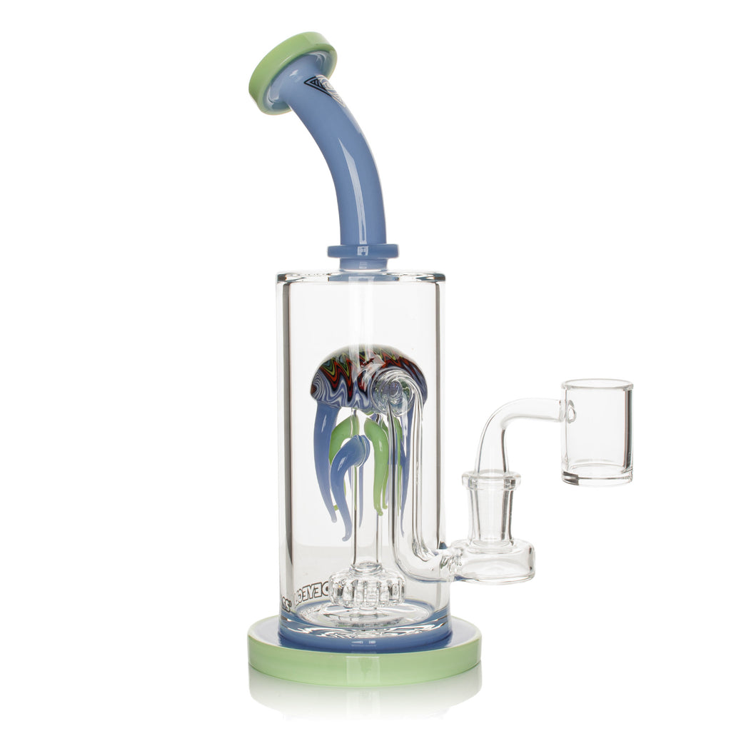 10" Red Eye Glass Jellyfish Concentrate Rig