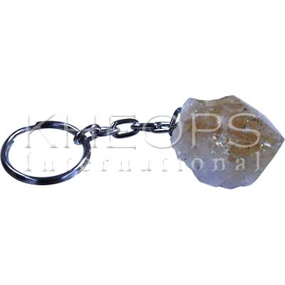 Rough Point Crystal Keychain