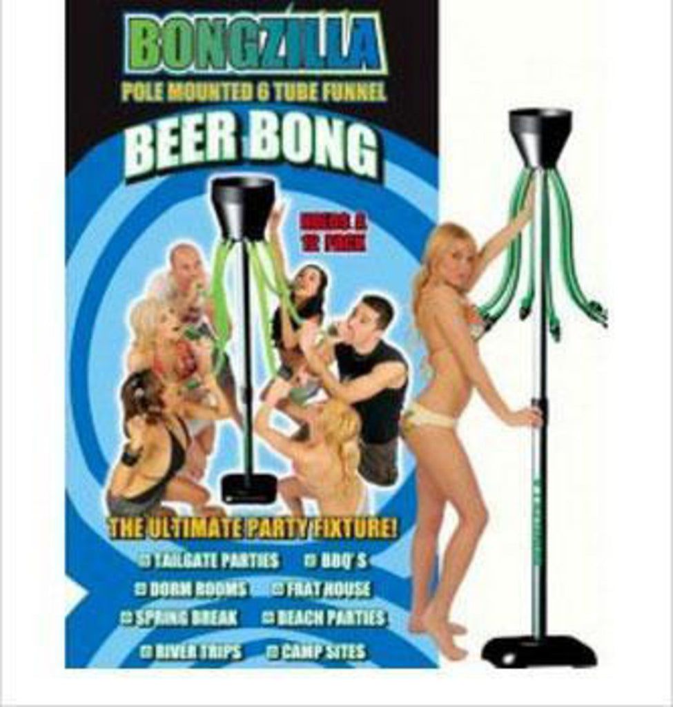6-Hose Bongzilla Pole-Mounted Beer Bong Funnel