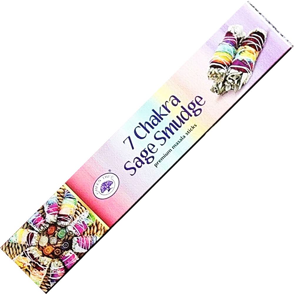 Green Tree 7 Chakra Sage Smudge Incense