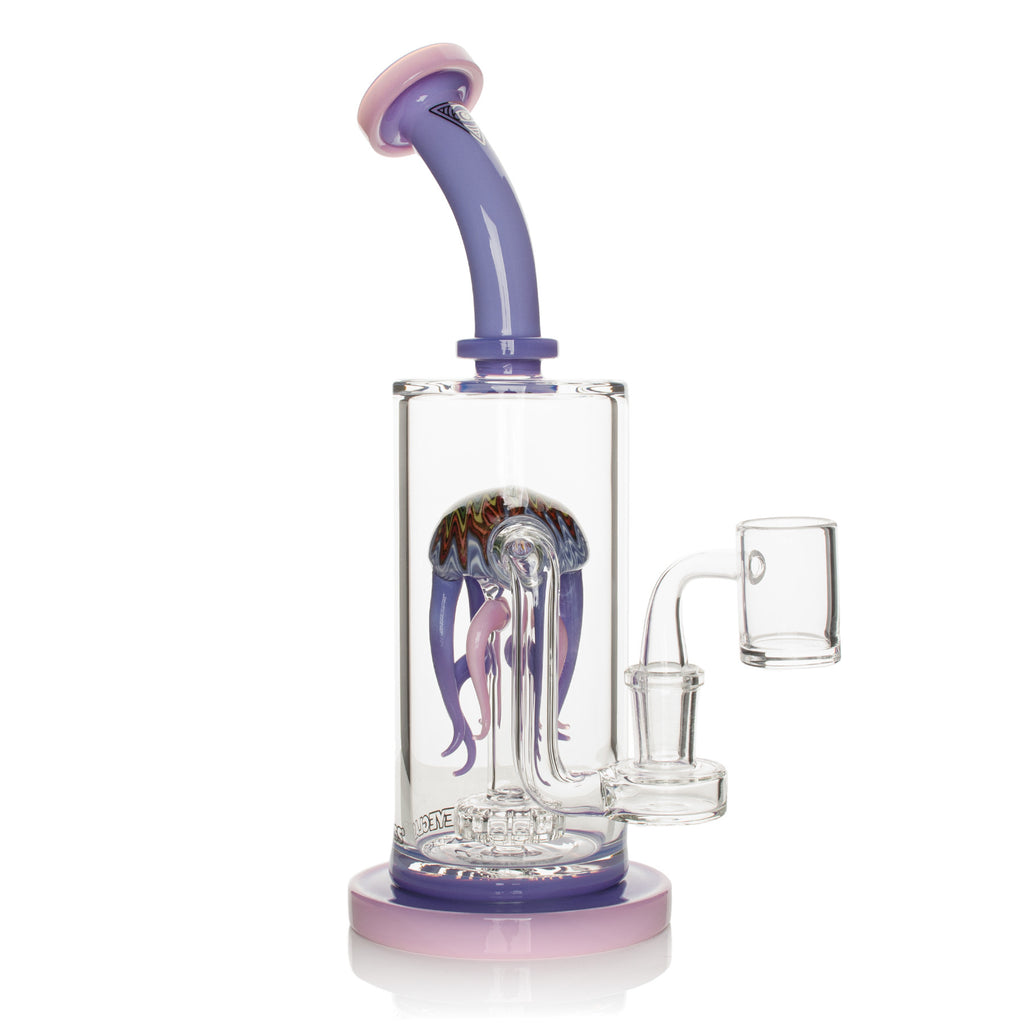 10" Red Eye Glass Jellyfish Concentrate Rig