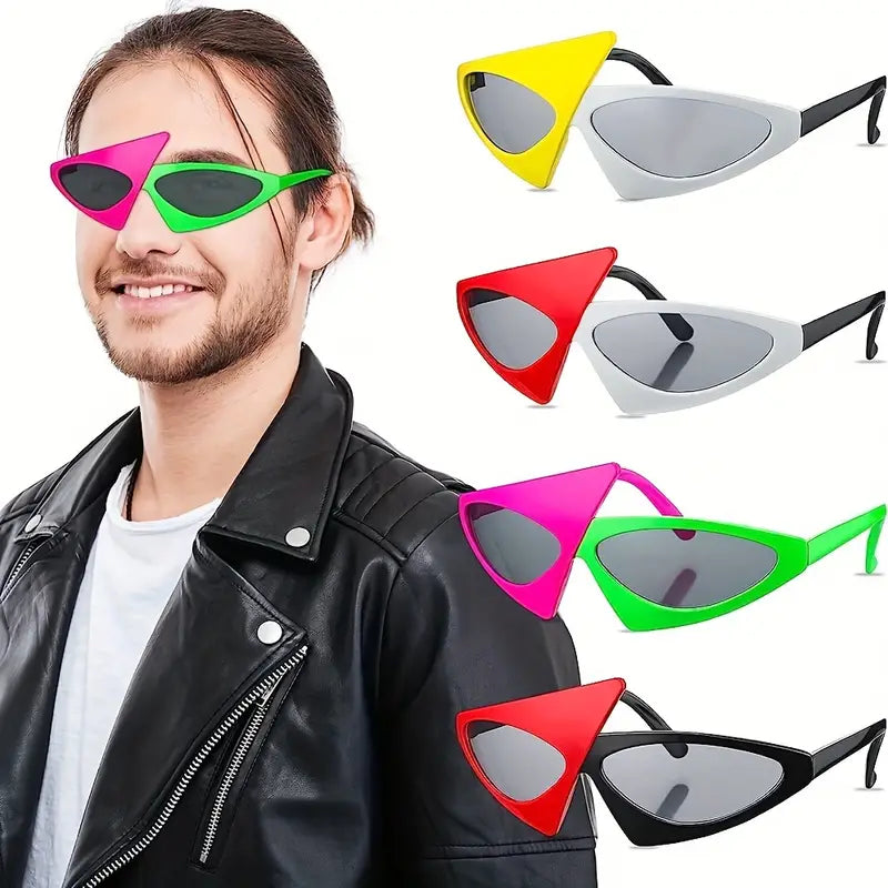 Rave Asymmetric Neon Sunglasses