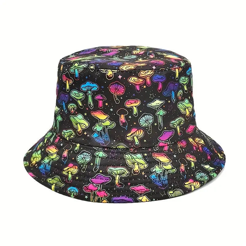 Reversible Mushroom Print Bucket Hats