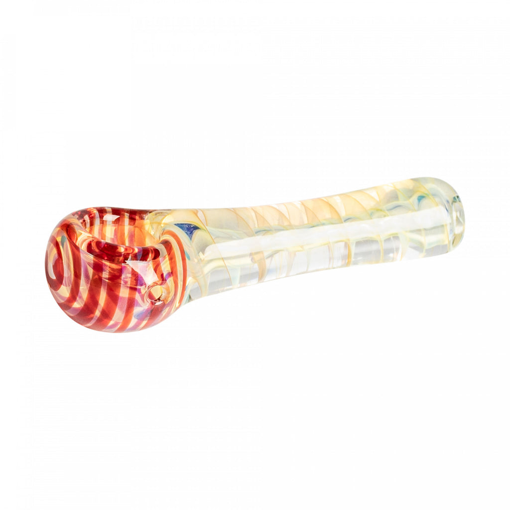 Red Eye Glass 3.75" Corkscrew Inside-Out Hand Pipe