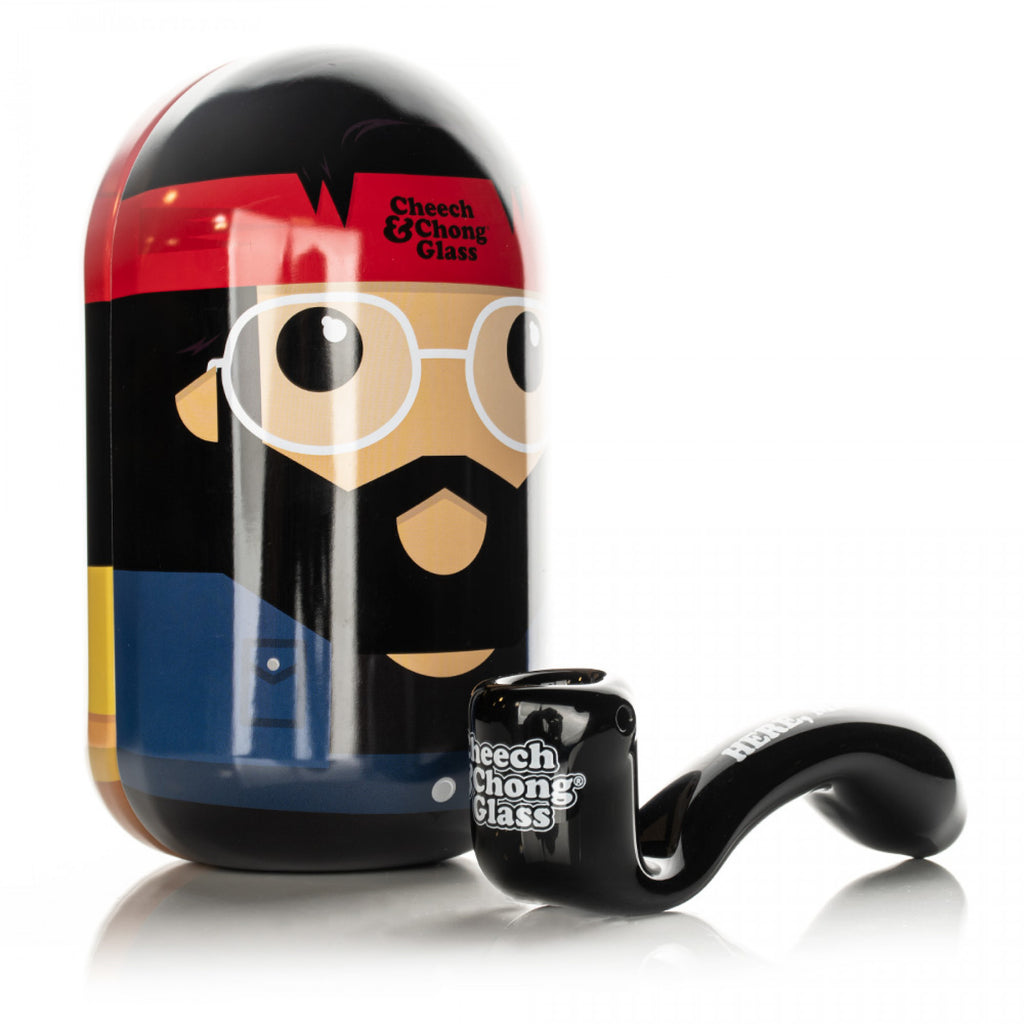 5.5" Dave's Not Here, Man Sherlock Hand Pipe in Collectible Tin