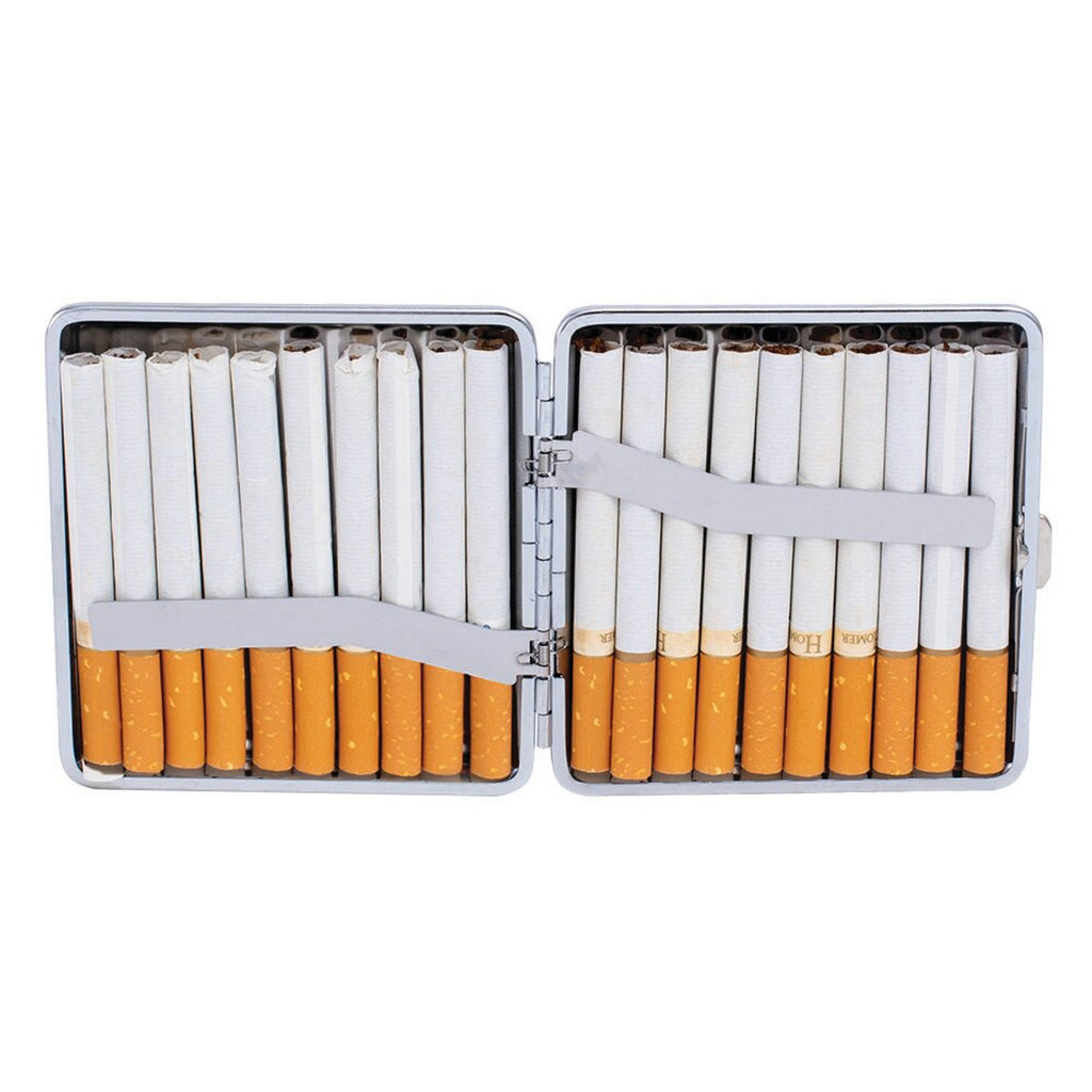 Fujima Metal Finish Double-Sided Cigarette Case - King Size