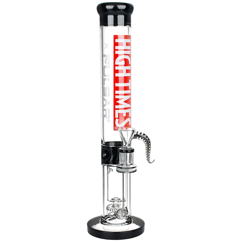 High Times® x Pulsar Logo Straight Tube Recycler Water Pipe