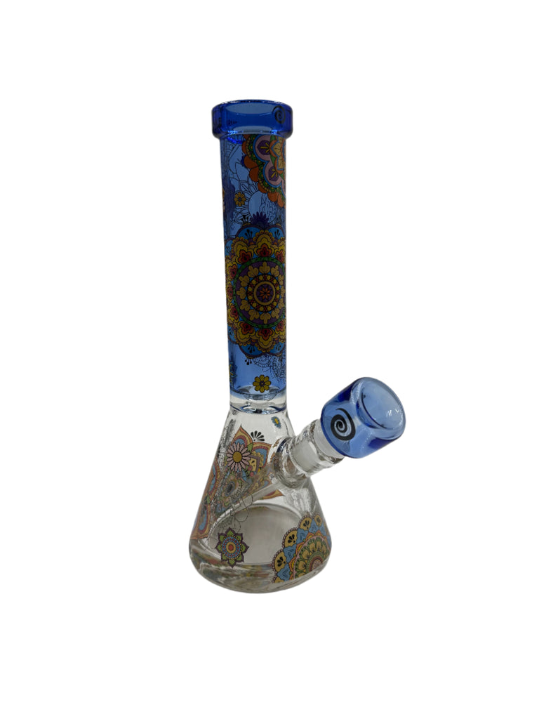 MilkyWay Glass Wormhole Series Mandala Beaker Bong