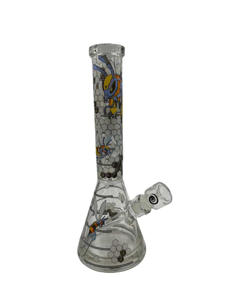 MilkyWay Glass Wormhole Series Robo-Bee's Beaker Bong