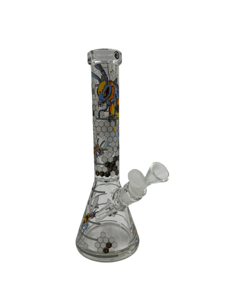 MilkyWay Glass Wormhole Series Robo-Bee's Beaker Bong