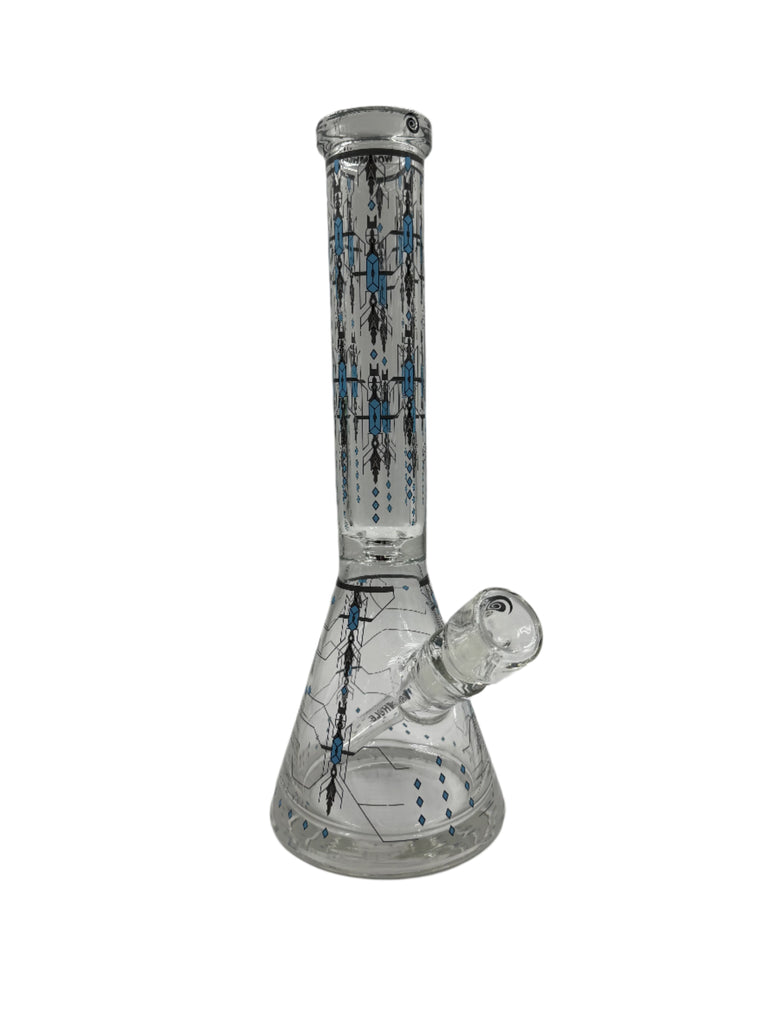 MilkyWay Glass Wormhole Series Diamond Veil 14" Beaker Bong