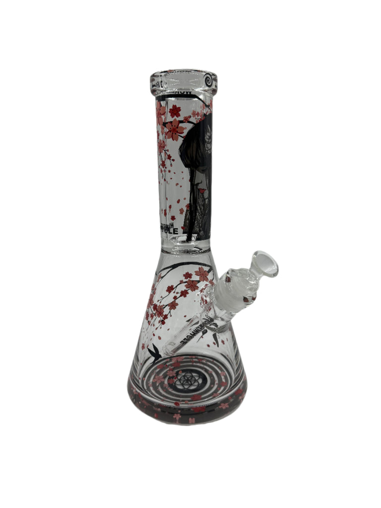 MilkyWay Glass Wormhole Sakura 13" Beaker Bong