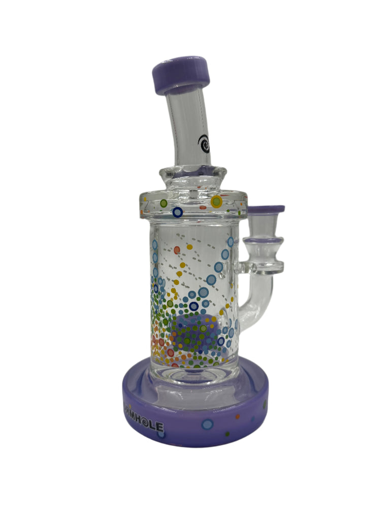 MilkyWay Glass Wormhole Series Beaded Mandala 8" Dab Rig