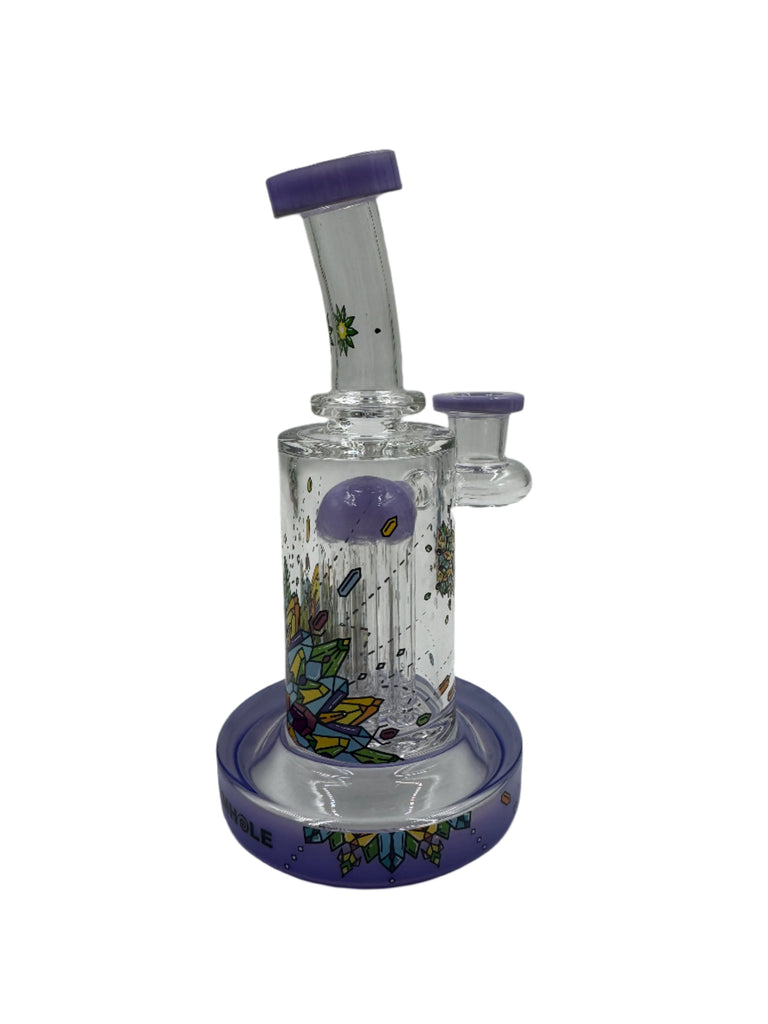 MilkyWay Glass Wormhole Series Crystal Mandala 7.5" Dab Rig