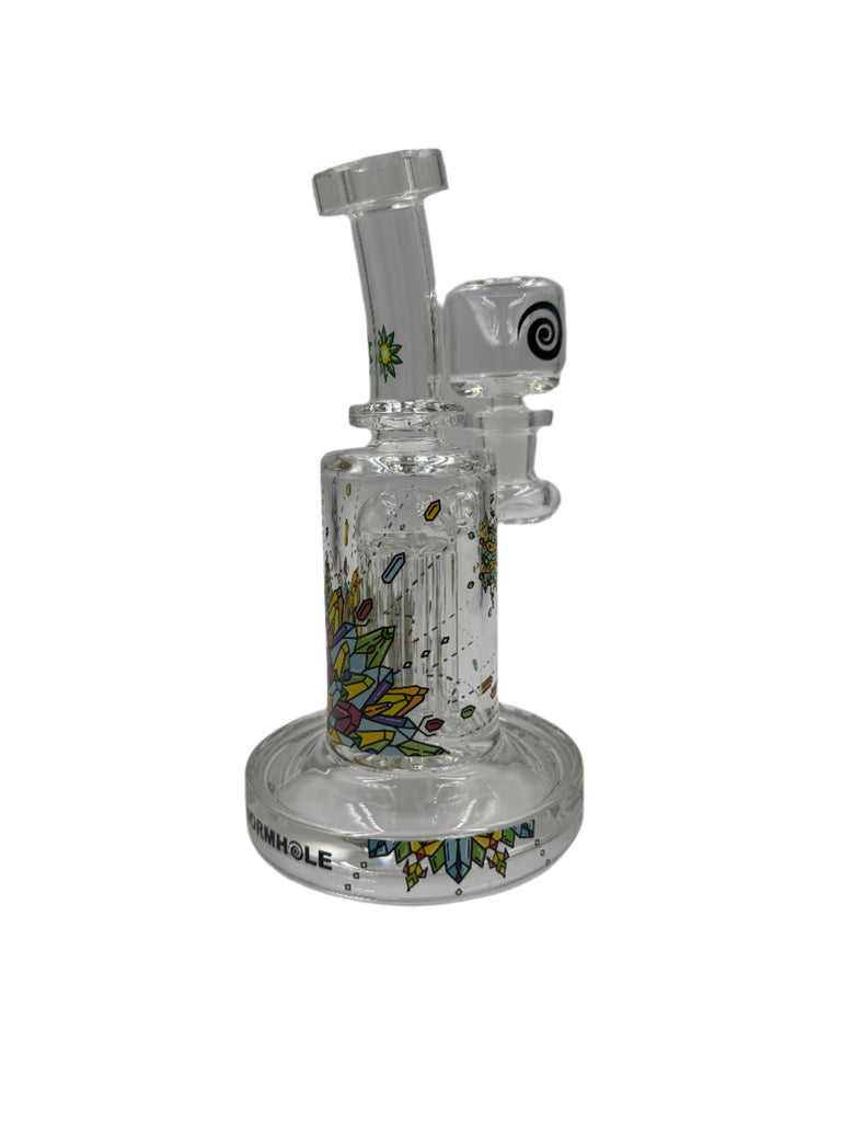 MilkyWay Glass Wormhole Series Crystal Mandala 7.5" Dab Rig