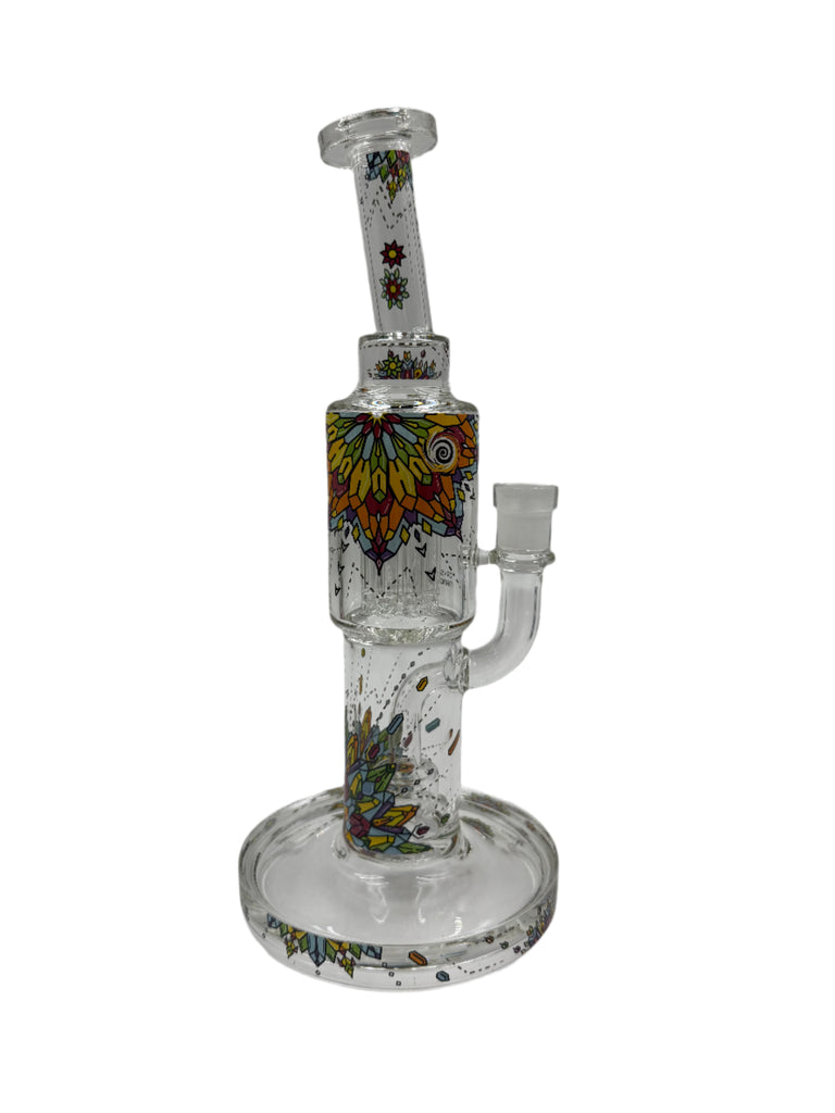 MilkyWay Glass Wormhole Series Crystal Mandala 10.5" Dab Rig