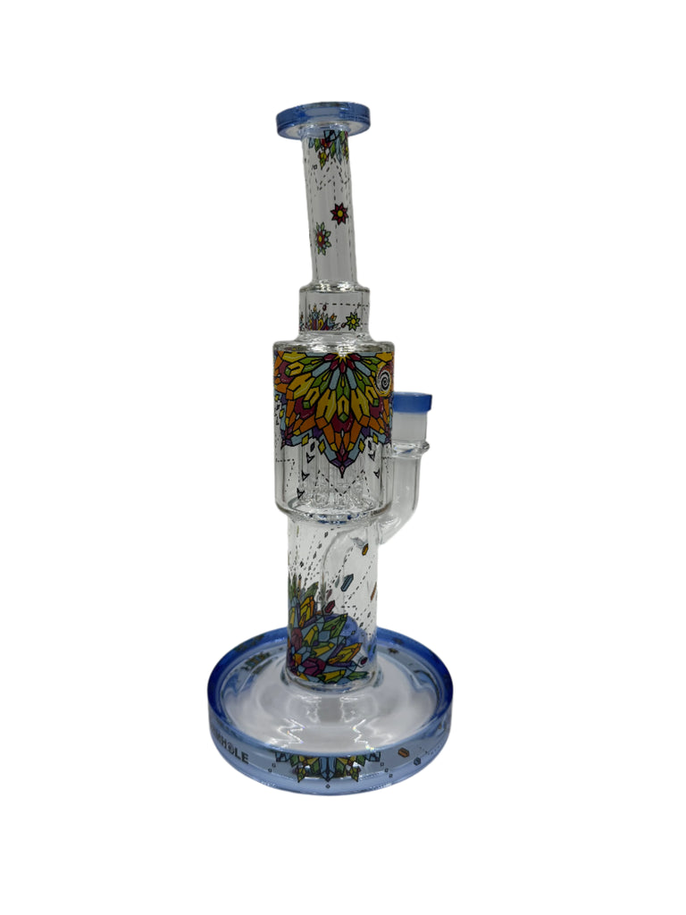 MilkyWay Glass Wormhole Series Crystal Mandala 10.5" Dab Rig