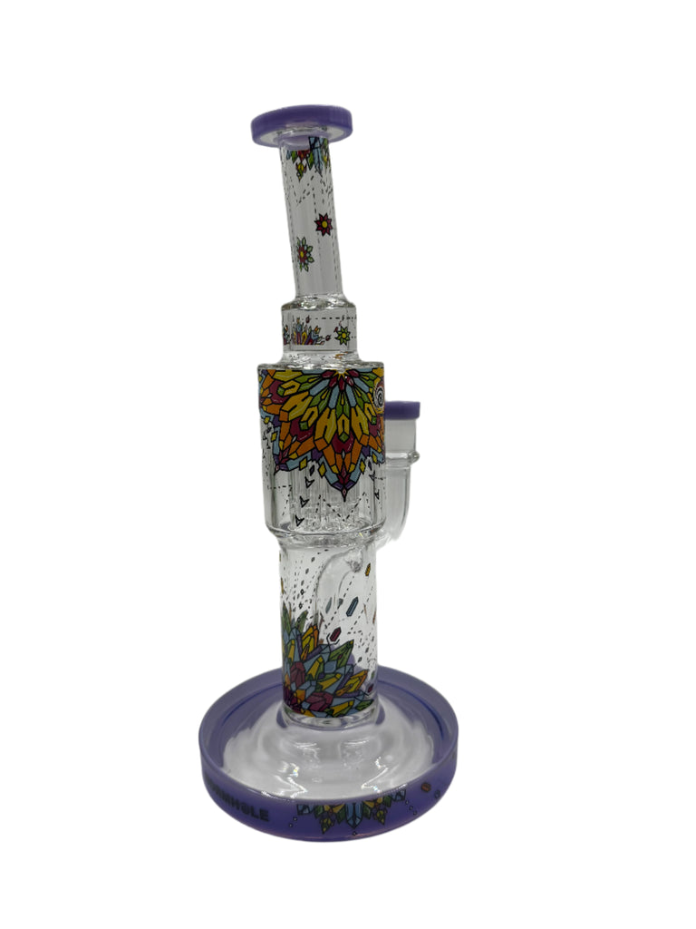 MilkyWay Glass Wormhole Series Crystal Mandala 10.5" Dab Rig