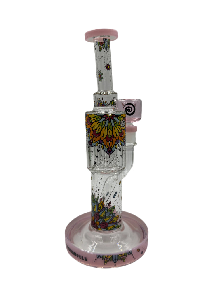 MilkyWay Glass Wormhole Series Crystal Mandala 10.5" Dab Rig