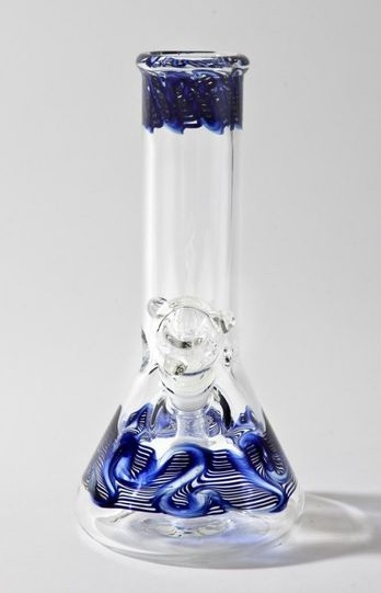 SCAN 12.5" Swirl Accented Beaker Bong