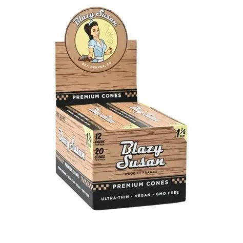 Blazy Susan 1 1/4 Unbleached Pre-Rolled Cones - 20pk